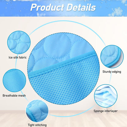 Reusable Dog Cooling Mat ,70 X 100CM Cooling Mat for Dogs , Machine Washable Cool Touch Cooling Fabric Mat for Dogs with Non Slip Bottom, Cooling Blanket for Hot Weather, for Crate, Floor, Travel